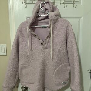 Muttonhead Made in Canada light pink/lilac Sherpa Hoodie size S (unisex)